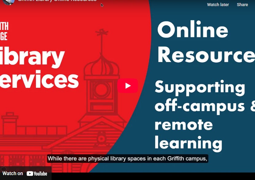 griffith library online resources